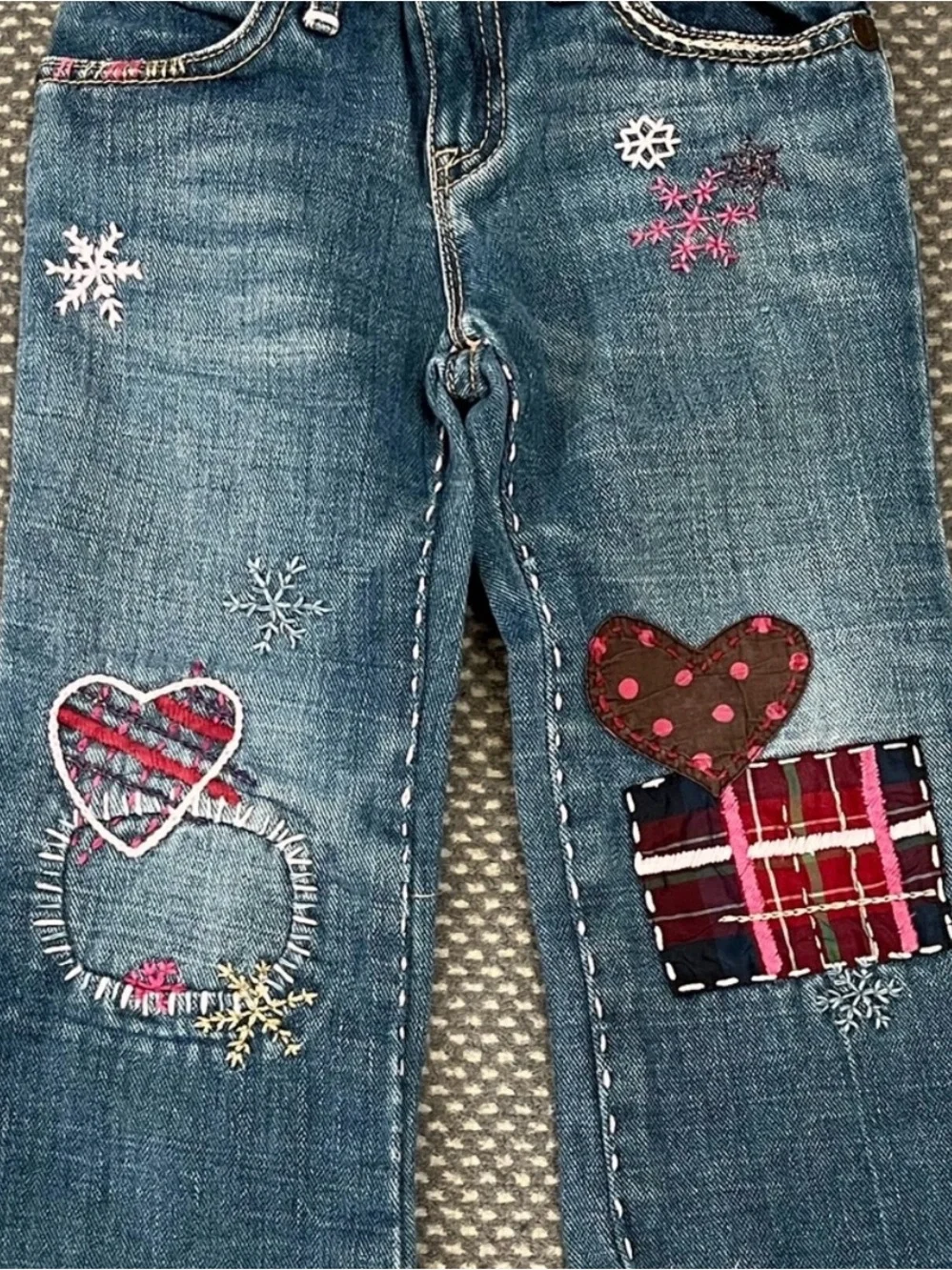 GAP Embroidered Patchwork Denim Jeans